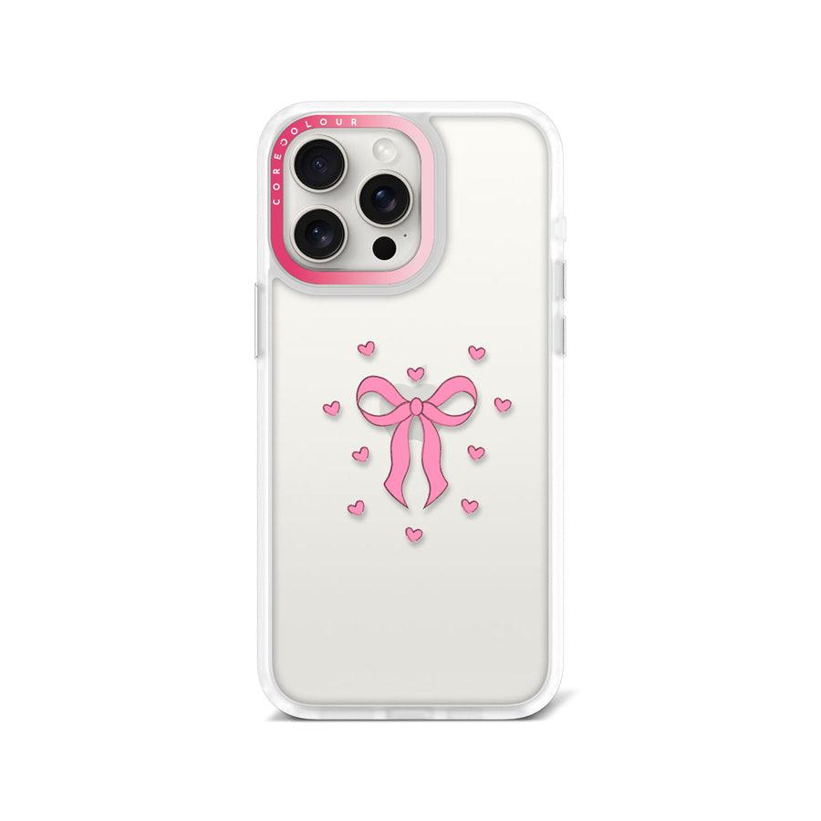 iPhone 15 Pro Max Pink Ribbon Heart Phone Case - CORECOLOUR AU