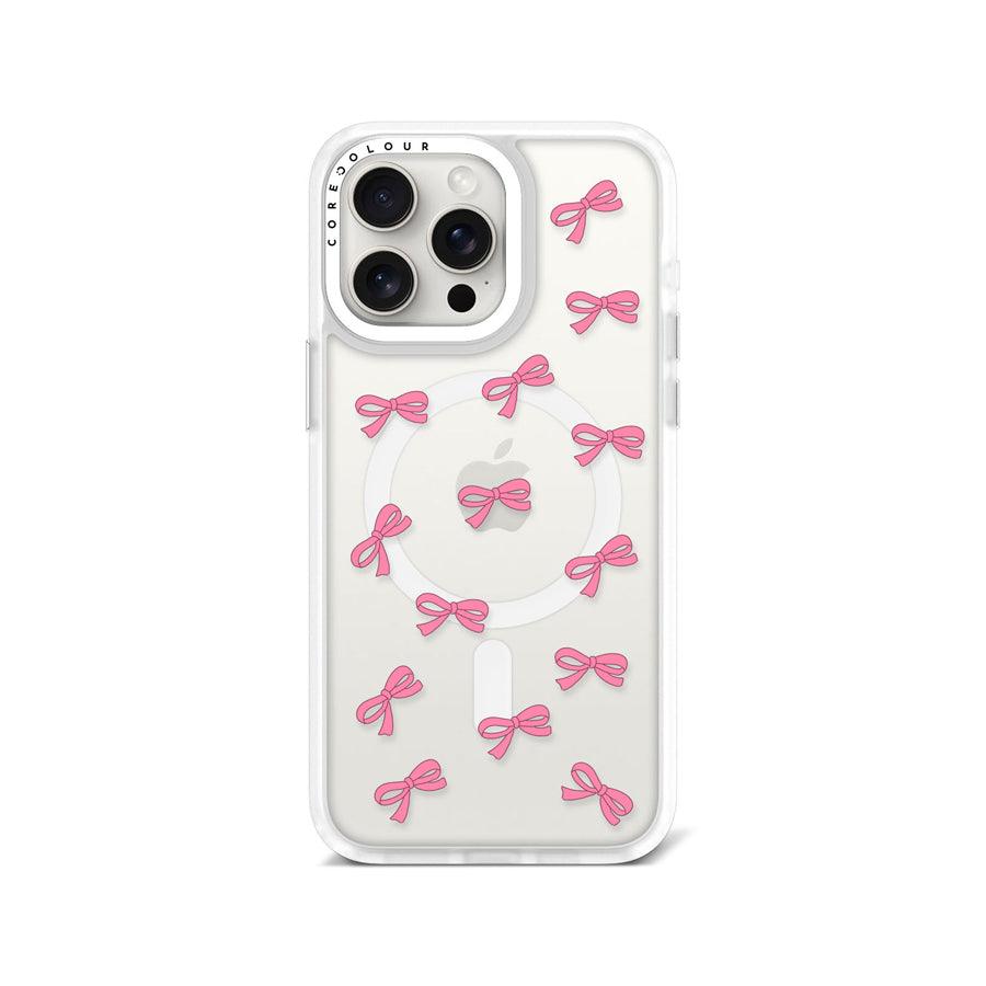 iPhone 15 Pro Max Pink Ribbon Mini Phone Case MagSafe Compatible - CORECOLOUR AU