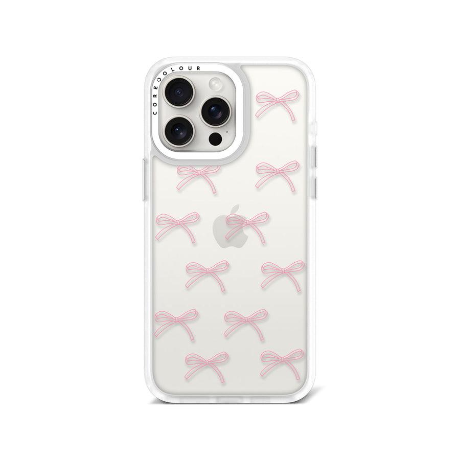iPhone 15 Pro Max Pink Ribbon Minimal Line Phone Case - CORECOLOUR AU