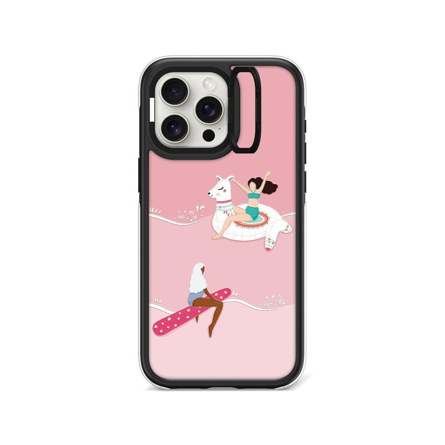 iPhone 15 Pro Max Pinky Summer Days Camera Ring Kickstand Case - CORECOLOUR AU