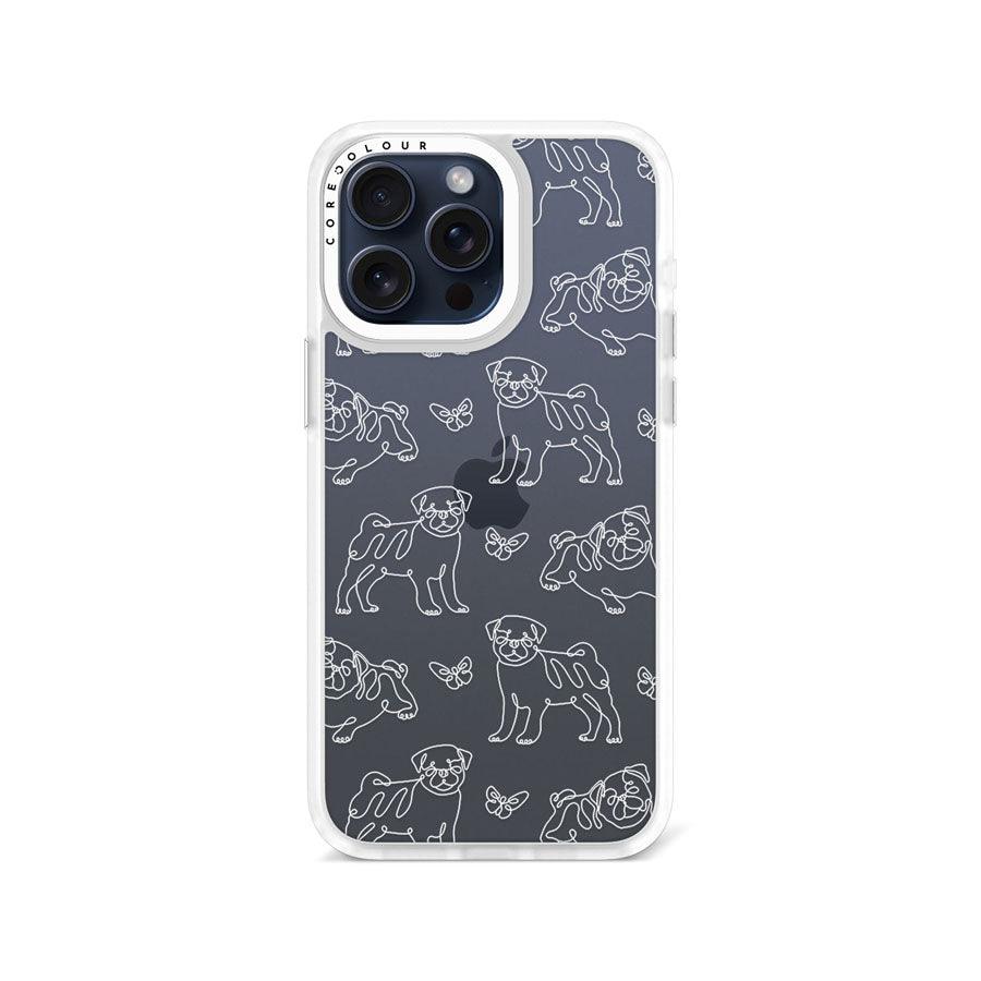 iPhone 15 Pro Max Pug Minimal Line Phone Case - CORECOLOUR AU