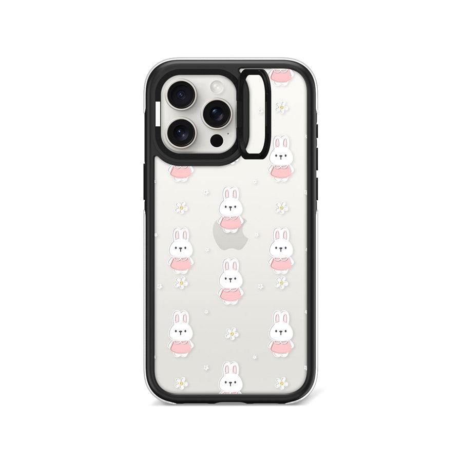 iPhone 15 Pro Max Rabbit in Pink Camera Ring Kickstand Case - CORECOLOUR AU