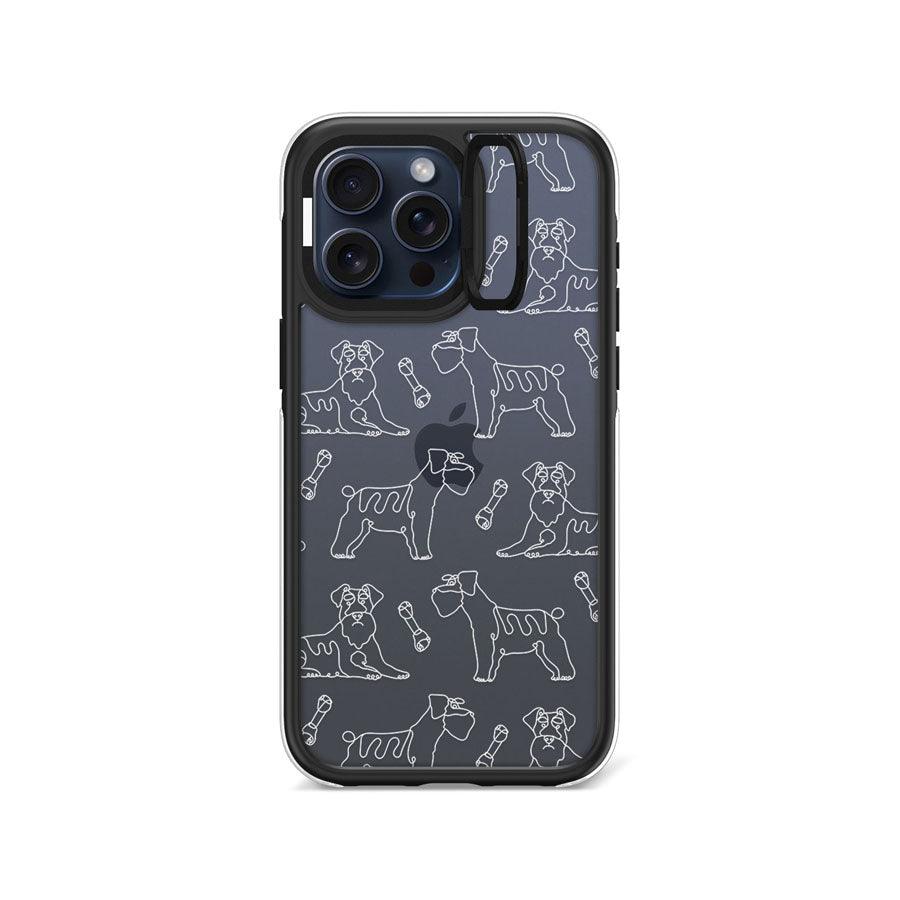iPhone 15 Pro Max Schnauzer Minimal Line Ring Kickstand Case - CORECOLOUR AU
