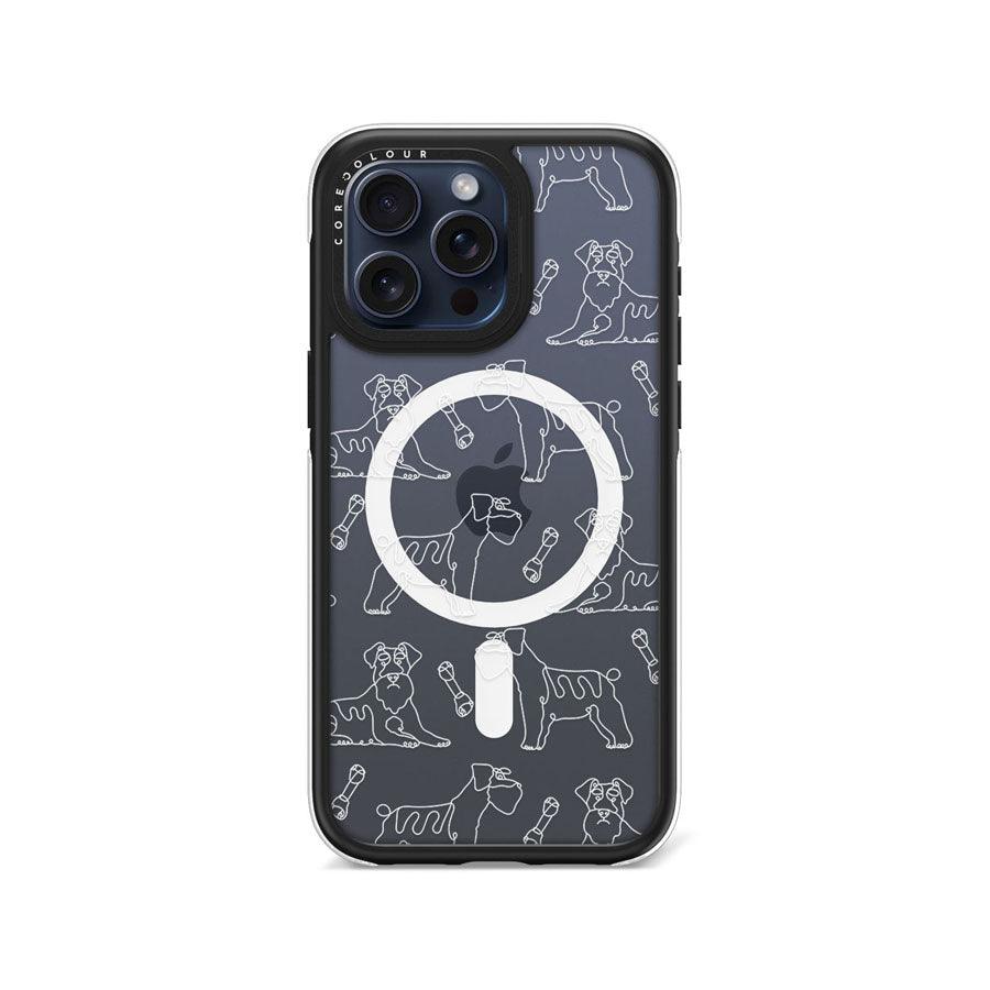 iPhone 15 Pro Max Schnauzer Minimal Line Ring Kickstand Case MagSafe Compatible - CORECOLOUR AU