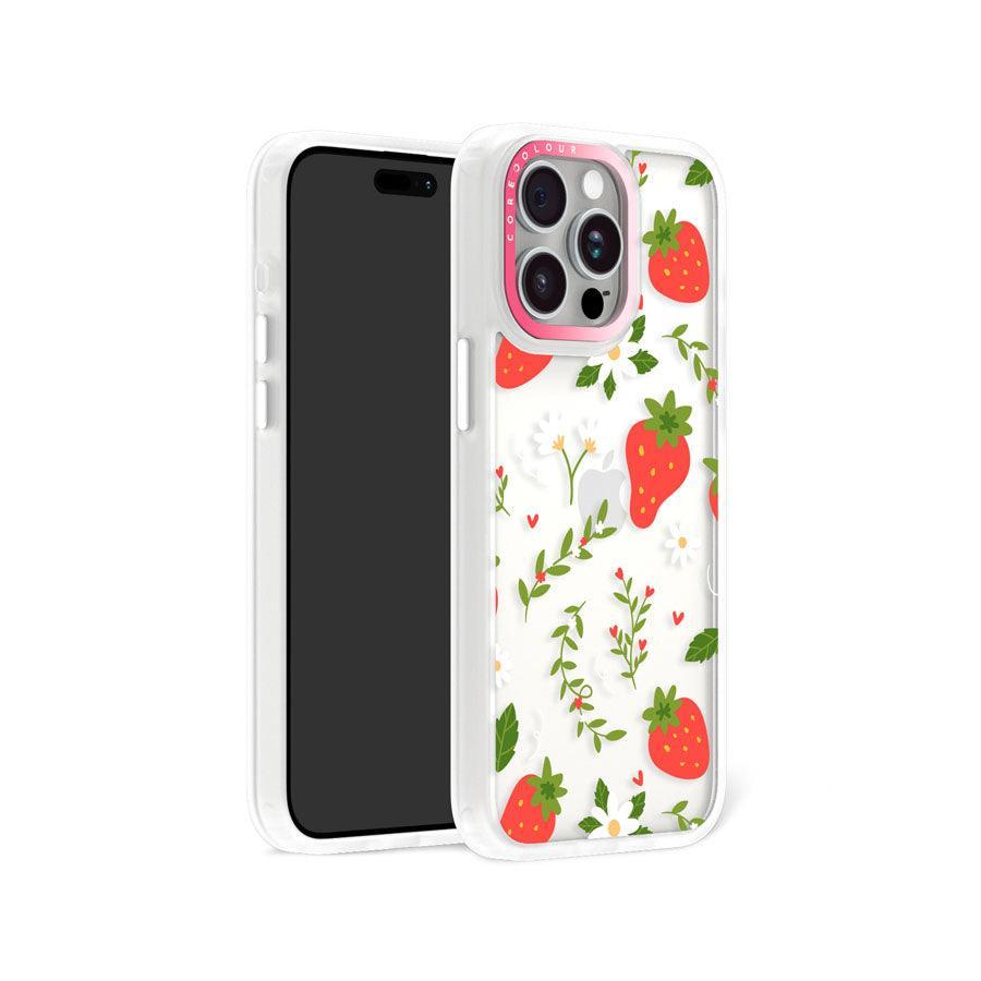 iPhone 15 Pro Max Strawberry Flower Phone Case MagSafe Compatible - CORECOLOUR AU