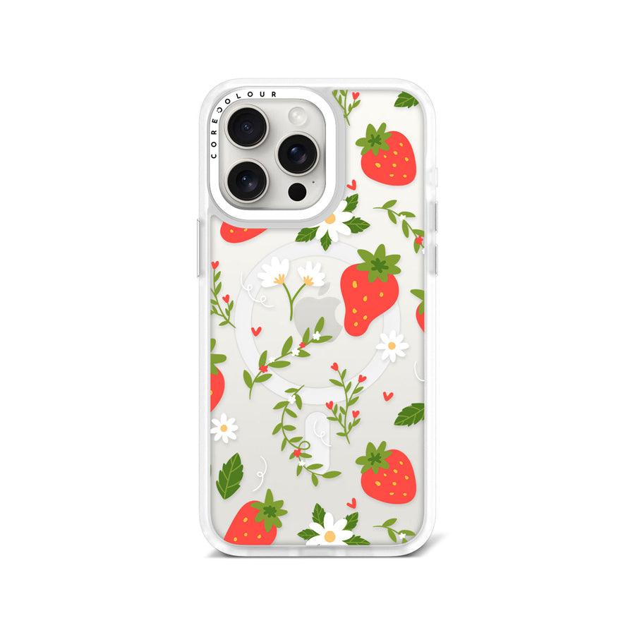 iPhone 15 Pro Max Strawberry Flower Phone Case MagSafe Compatible - CORECOLOUR AU