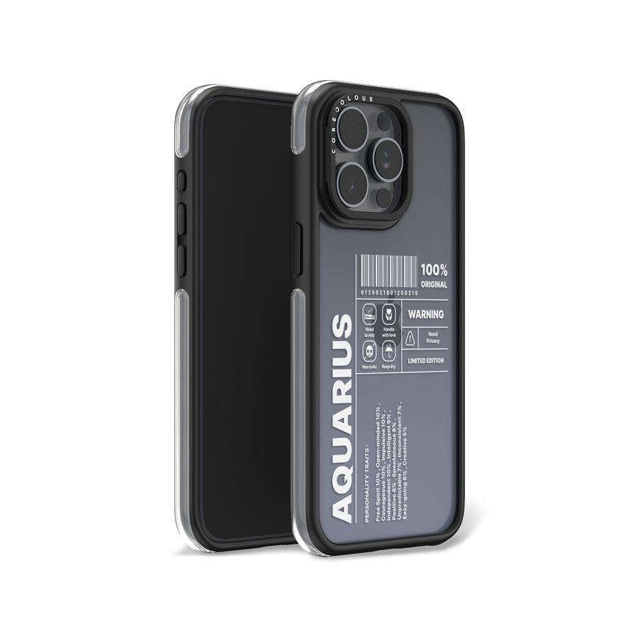 iPhone 15 Pro Max Warning Aquarius Camera Ring Kickstand Case - CORECOLOUR AU