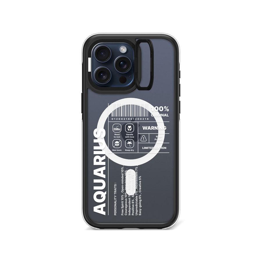 iPhone 15 Pro Max Warning Aquarius Ring Kickstand Case MagSafe Compatible - CORECOLOUR AU