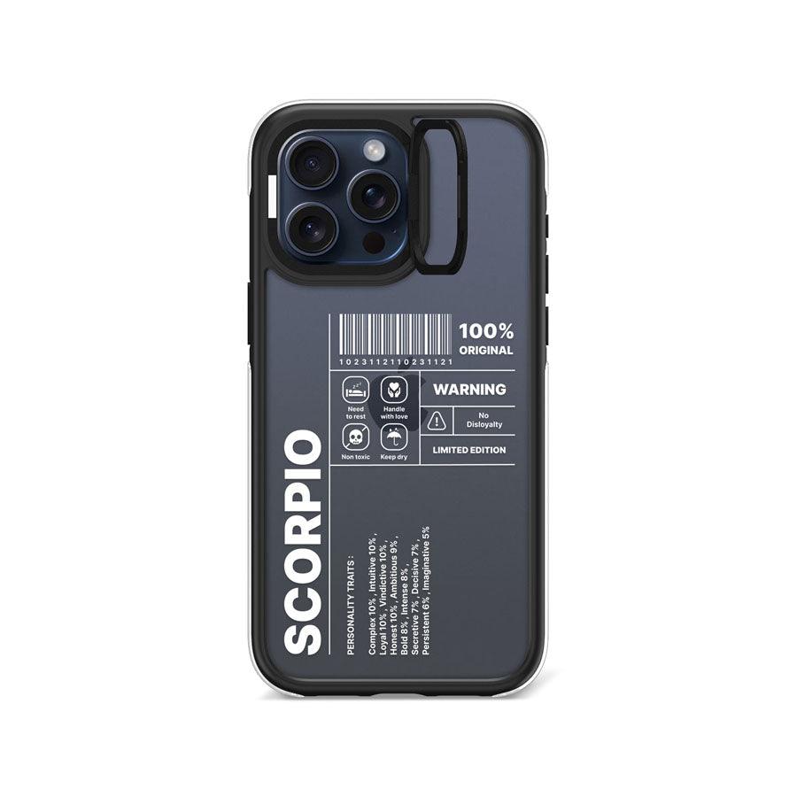iPhone 15 Pro Max Warning Scorpio Camera Ring Kickstand Case - CORECOLOUR AU