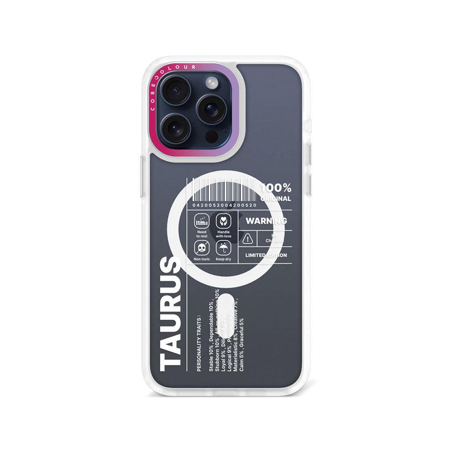 iPhone 15 Pro Max Warning! Taurus Phone Case MagSafe Compatible - CORECOLOUR AU