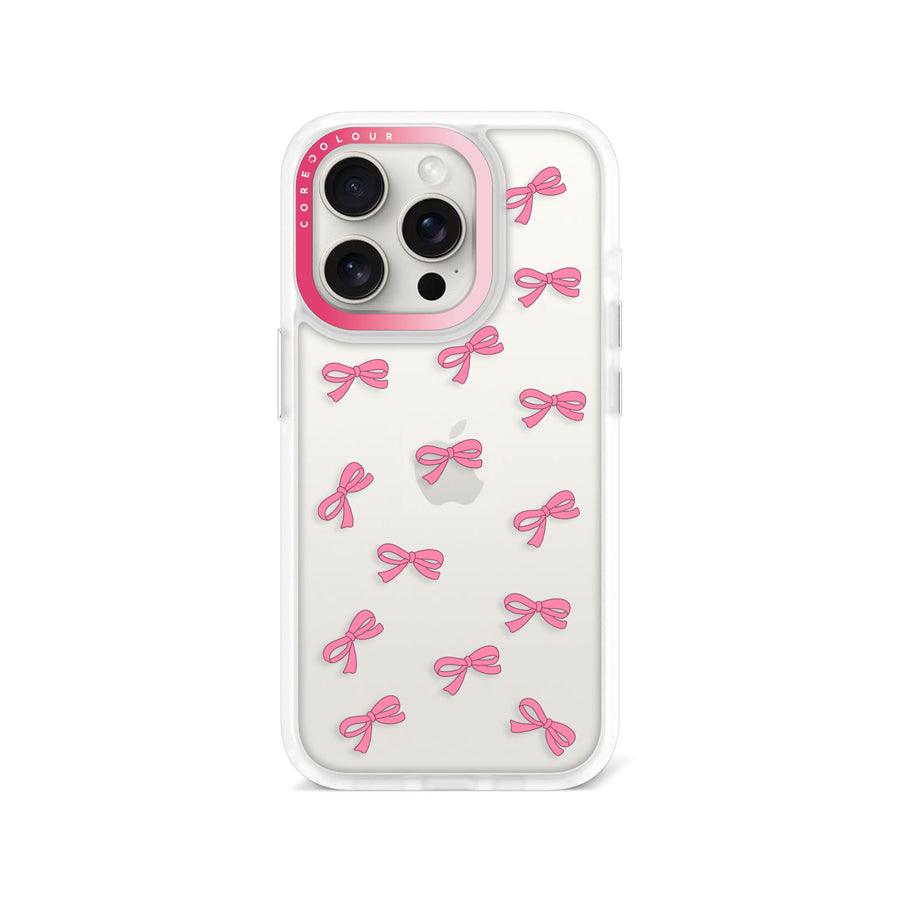 iPhone 15 Pro Pink Ribbon Mini Phone Case - CORECOLOUR AU