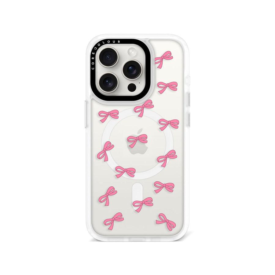 iPhone 15 Pro Pink Ribbon Mini Phone Case MagSafe Compatible - CORECOLOUR AU