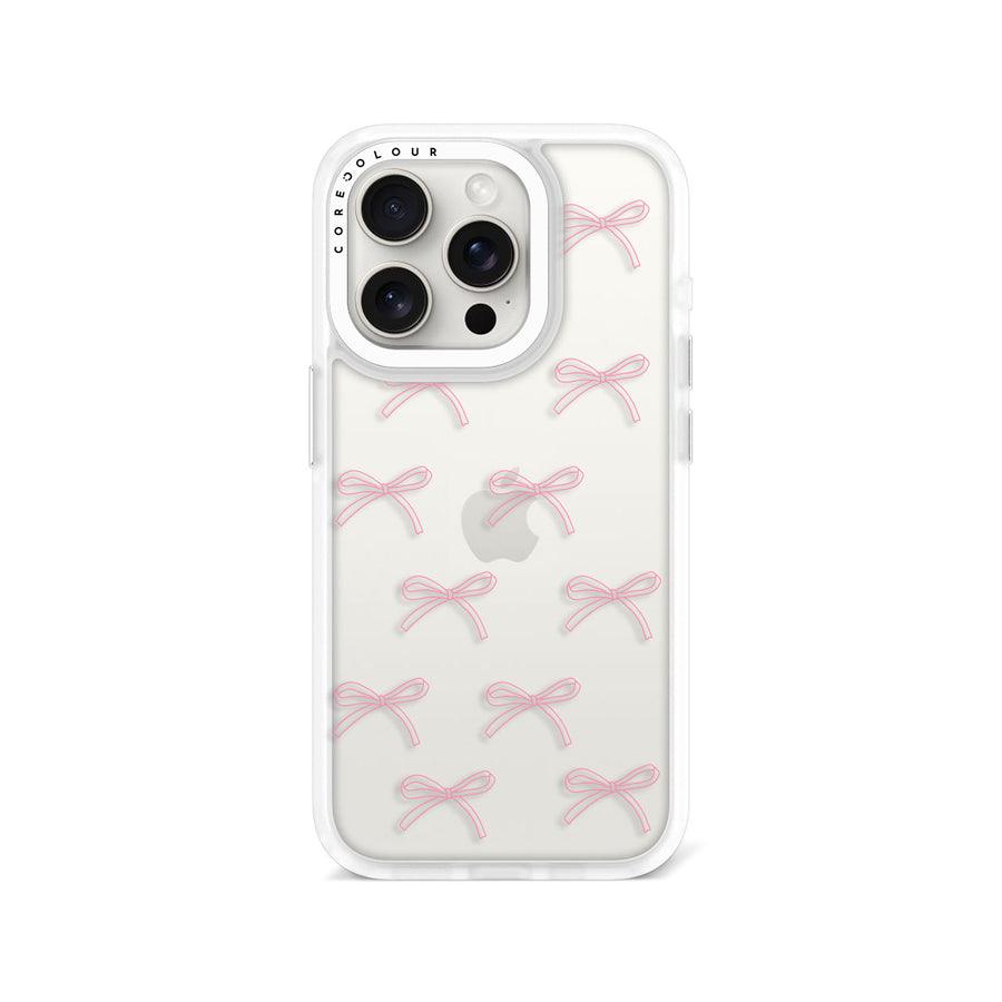 iPhone 15 Pro Pink Ribbon Minimal Line Phone Case - CORECOLOUR AU
