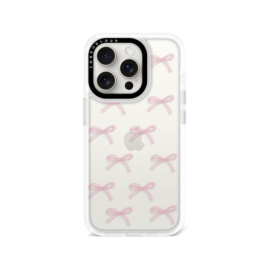 iPhone 15 Pro Pink Ribbon Minimal Line Phone Case - CORECOLOUR AU