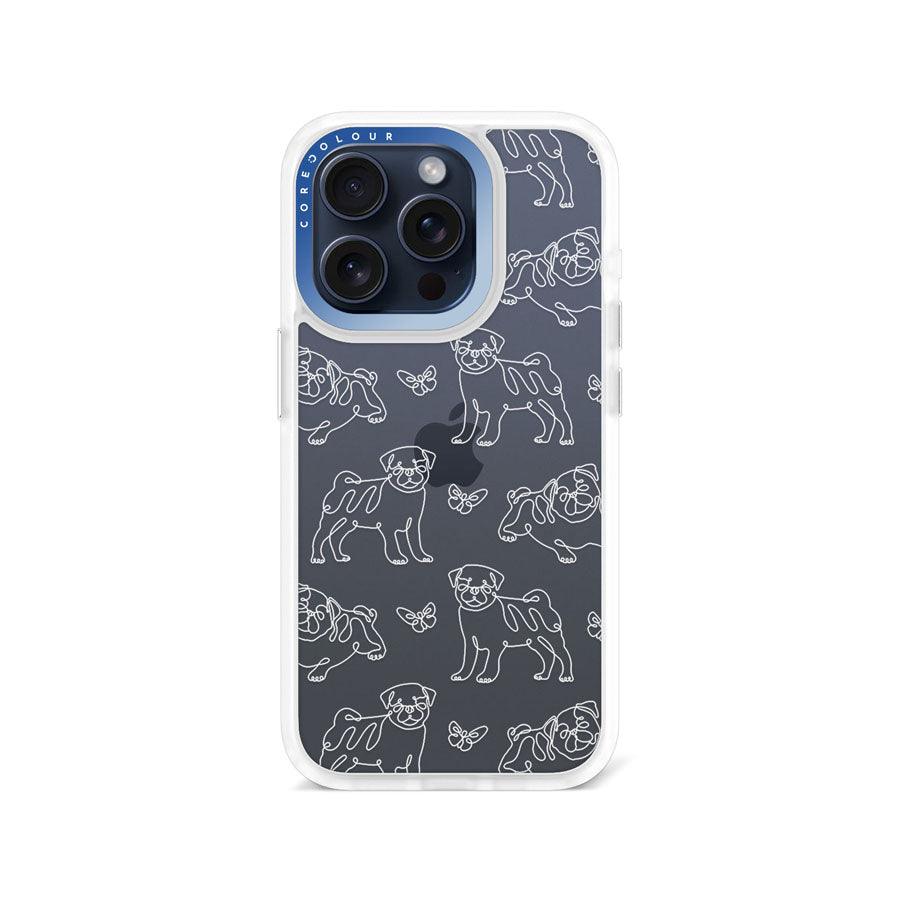 iPhone 15 Pro Pug Minimal Line Phone Case - CORECOLOUR AU