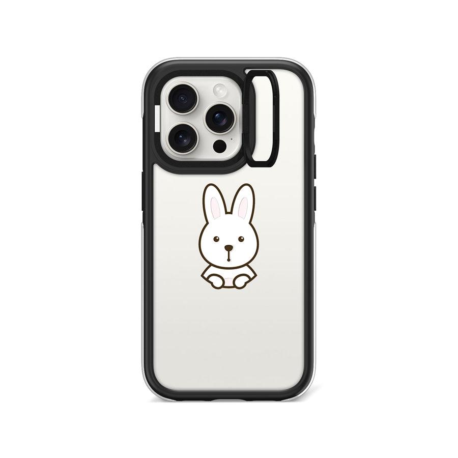 iPhone 15 Pro Rabbit is watching you Camera Ring Kickstand Case - CORECOLOUR AU