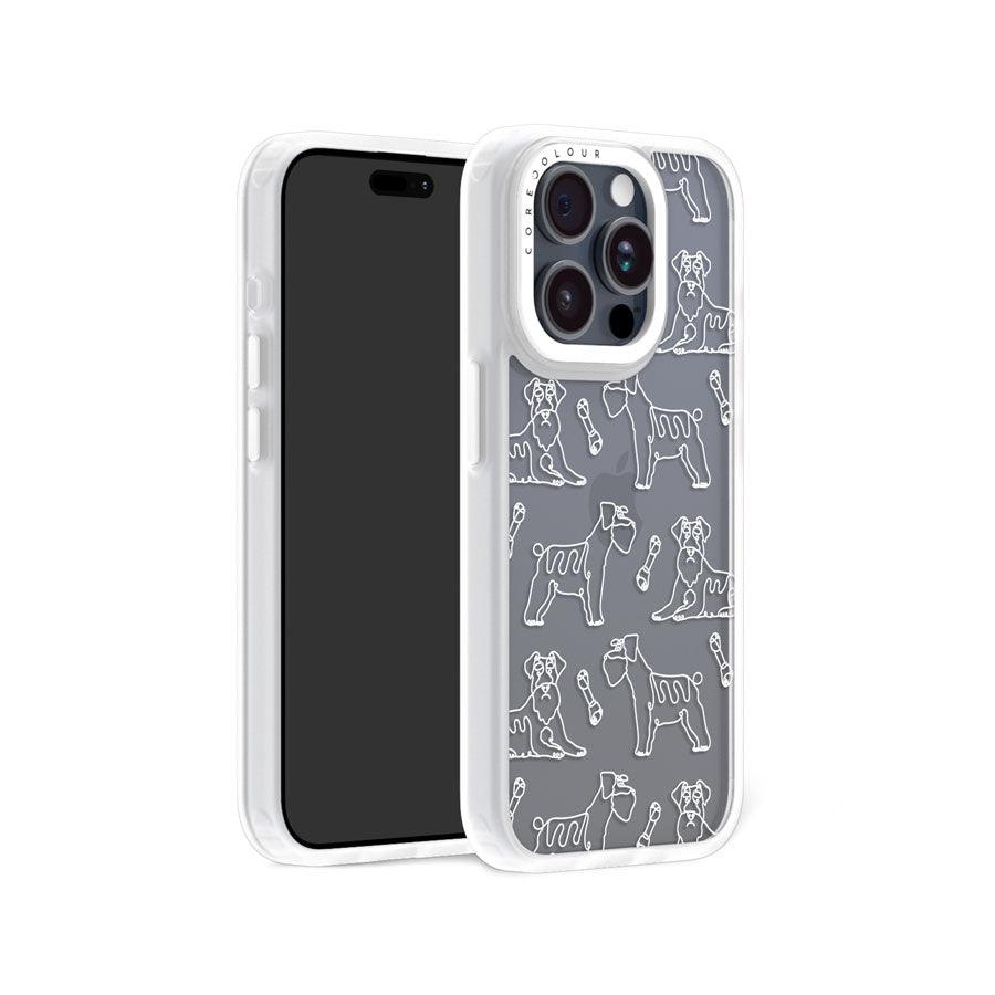 iPhone 15 Pro Schnauzer Minimal Line Phone Case - CORECOLOUR AU