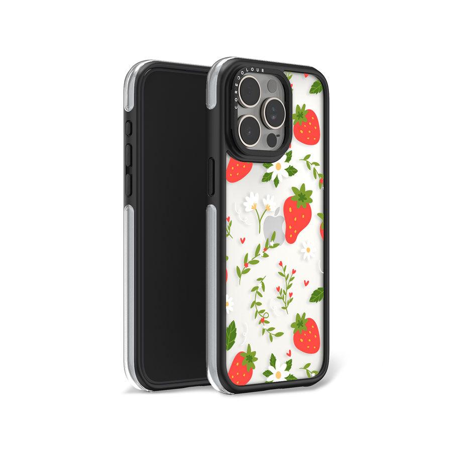 iPhone 15 Pro Strawberry Flower Camera Ring Kickstand Case - CORECOLOUR AU