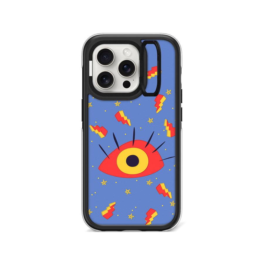 iPhone 15 Pro Thunder Eyes Camera Ring Kickstand Case - CORECOLOUR AU