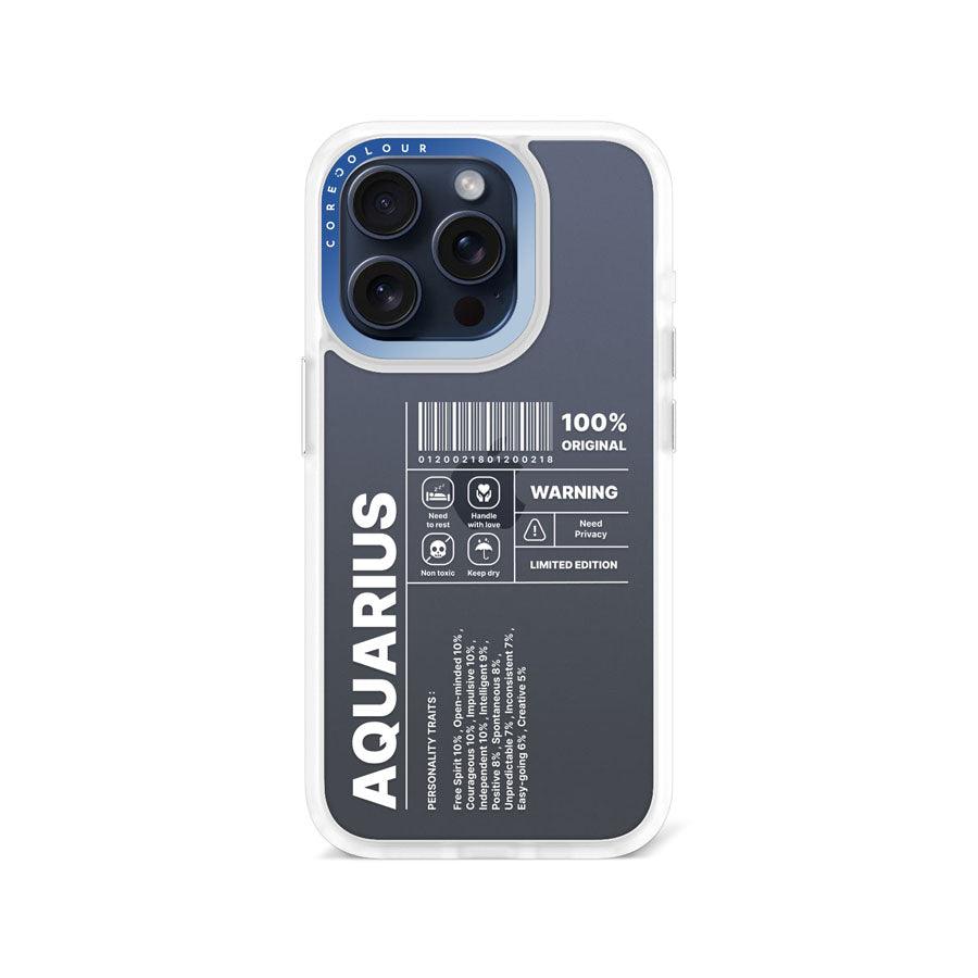 iPhone 15 Pro Warning Aquarius Phone Case - CORECOLOUR AU