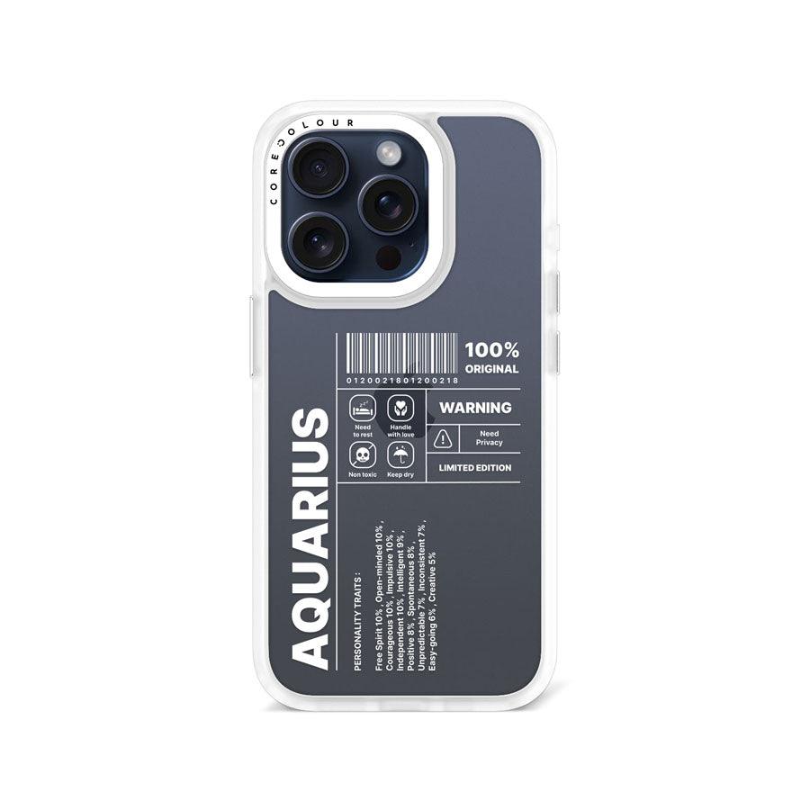 iPhone 15 Pro Warning Aquarius Phone Case - CORECOLOUR AU