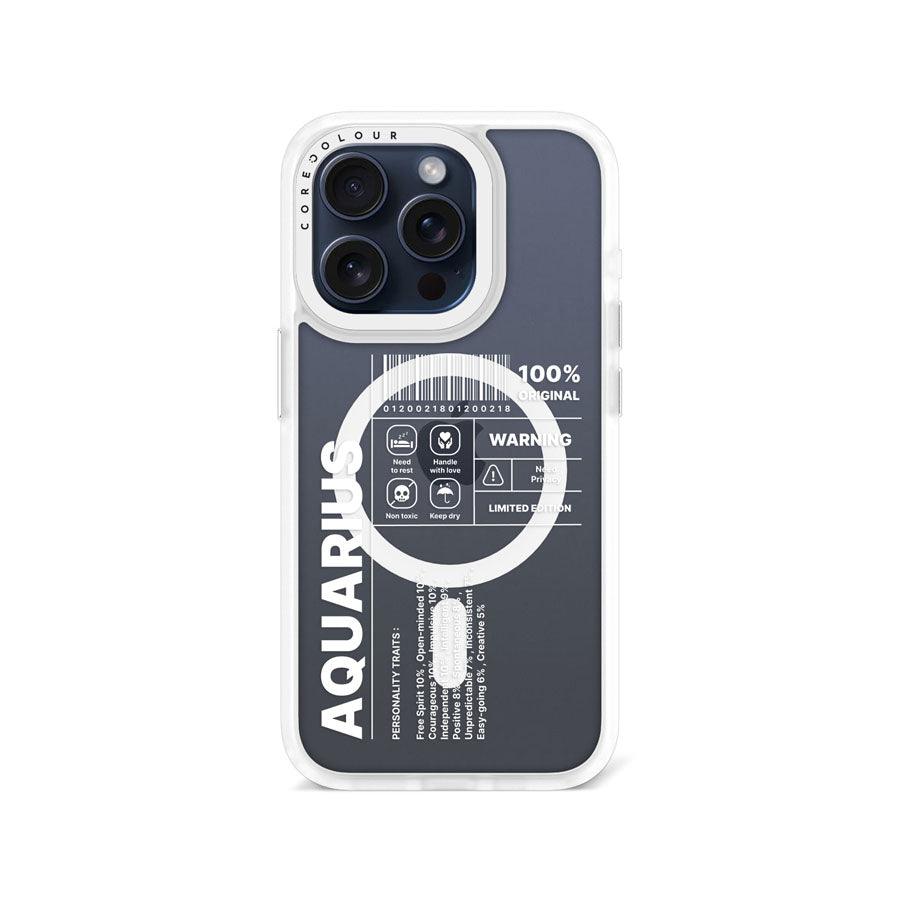 iPhone 15 Pro Warning Aquarius Phone Case MagSafe Compatible - CORECOLOUR AU