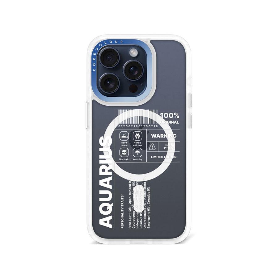 iPhone 15 Pro Warning Aquarius Phone Case MagSafe Compatible - CORECOLOUR AU