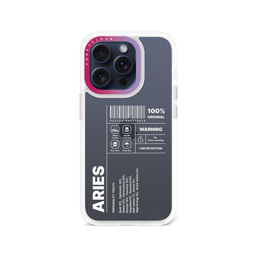 iPhone 15 Pro Warning Aries Phone Case - CORECOLOUR AU