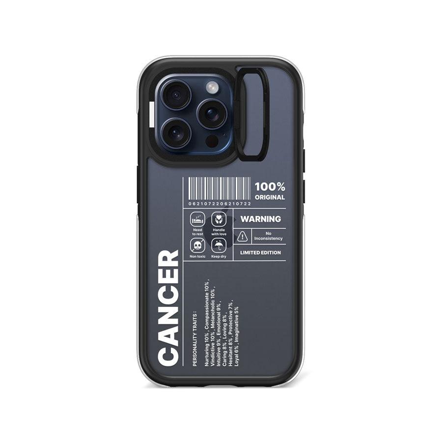 iPhone 15 Pro Warning Cancer Camera Ring Kickstand Case - CORECOLOUR AU