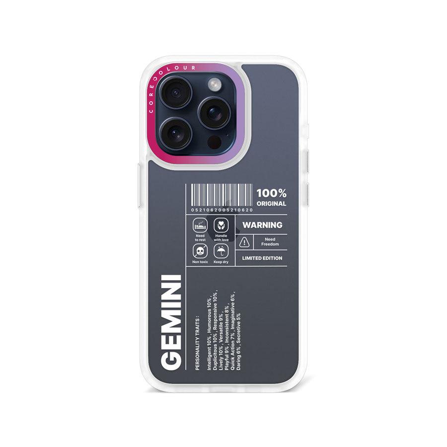 iPhone 15 Pro Warning Gemini Phone Case - CORECOLOUR AU
