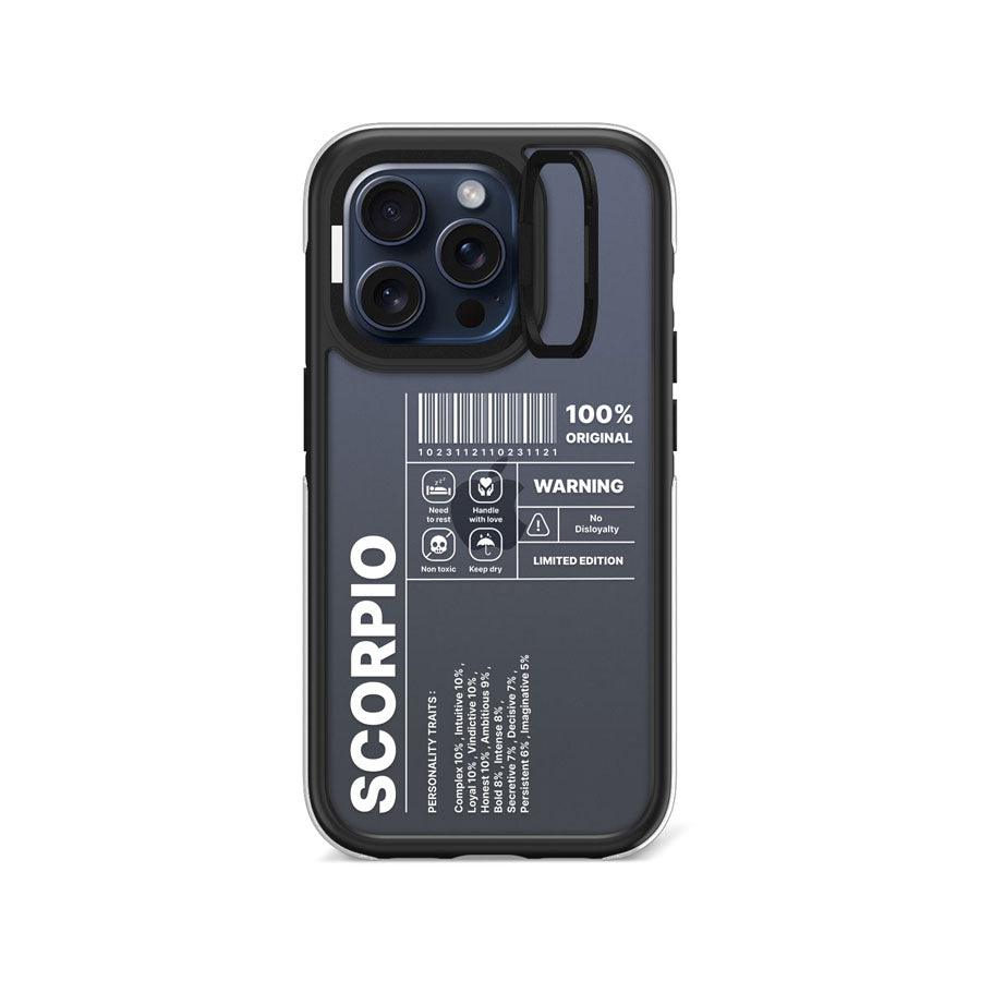 iPhone 15 Pro Warning Scorpio Camera Ring Kickstand Case - CORECOLOUR AU
