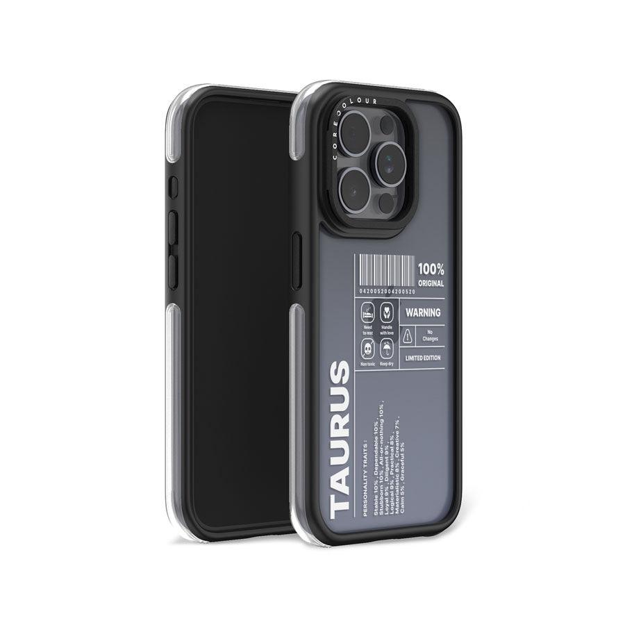 iPhone 15 Pro Warning! Taurus Camera Ring Kickstand Case - CORECOLOUR AU