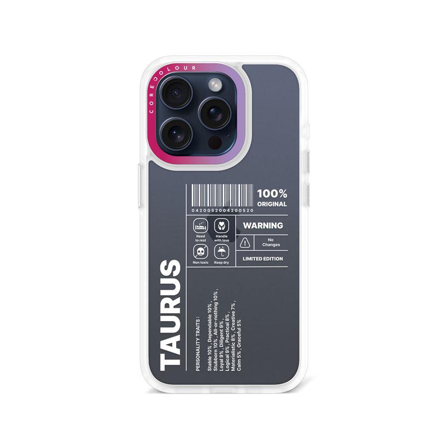 iPhone 15 Pro Warning Taurus Phone Case - CORECOLOUR AU