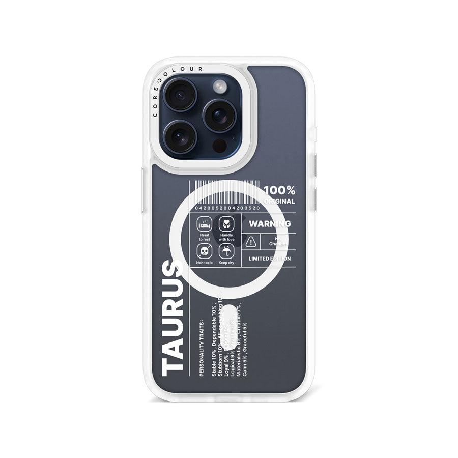 iPhone 15 Pro Warning Taurus Phone Case MagSafe Compatible - CORECOLOUR AU