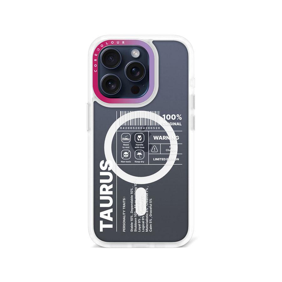 iPhone 15 Pro Warning Taurus Phone Case MagSafe Compatible - CORECOLOUR AU