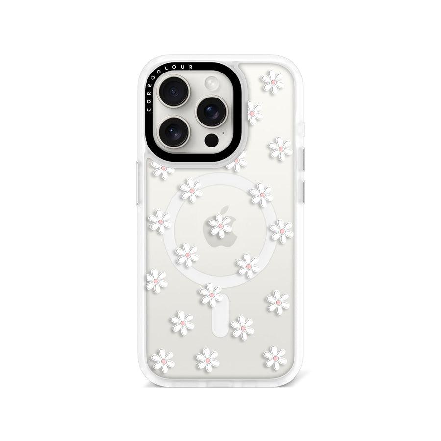 iPhone 15 Pro White Flower Mini Phone Case MagSafe Compatible - CORECOLOUR AU