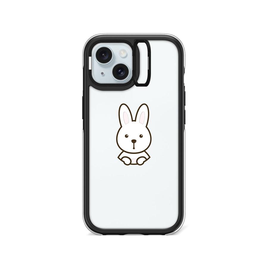 iPhone 15 Rabbit is watching you Camera Ring Kickstand Case - CORECOLOUR AU