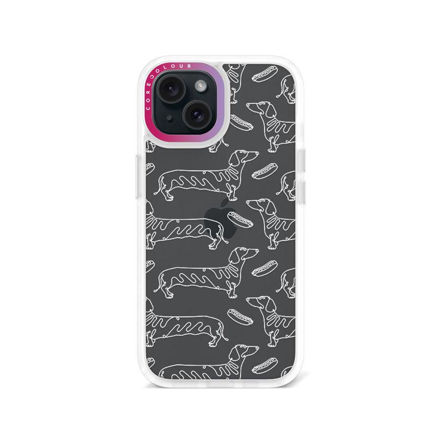 iPhone 15 Sausage Dog Minimal Line Phone Case - CORECOLOUR AU