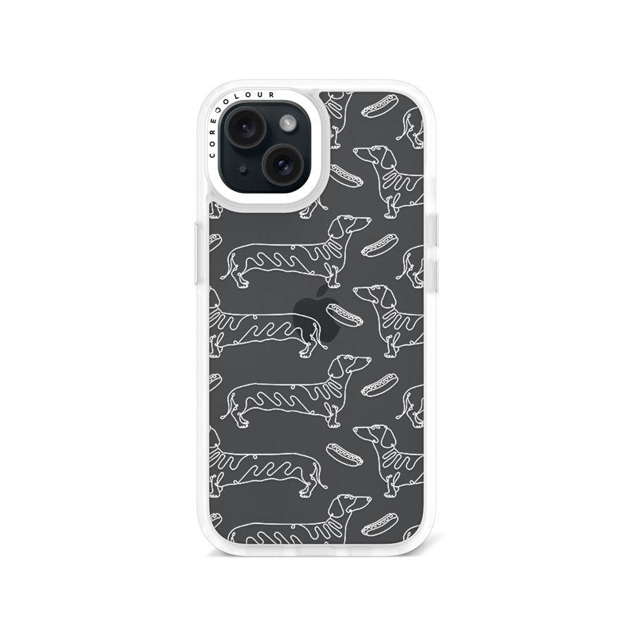 iPhone 15 Sausage Dog Minimal Line Phone Case - CORECOLOUR AU