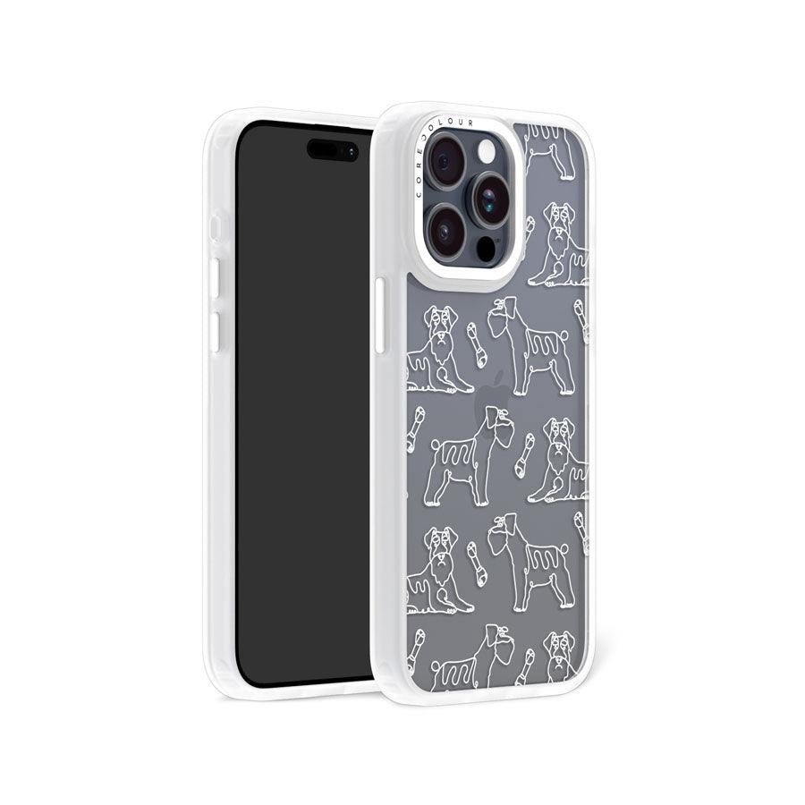 iPhone 15 Schnauzer Minimal Line Phone Case - CORECOLOUR AU