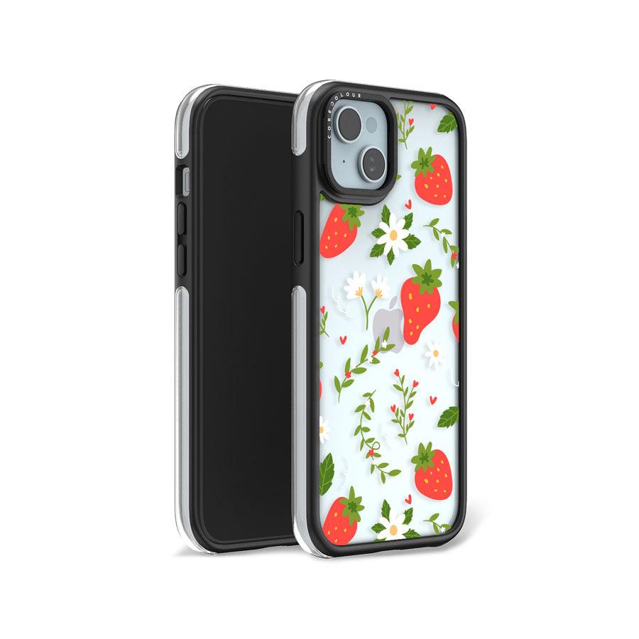 iPhone 15 Strawberry Flower Camera Ring Kickstand Case - CORECOLOUR AU