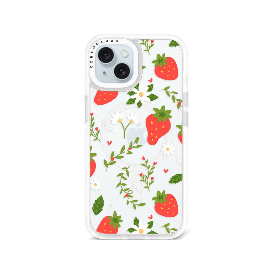 iPhone 15 Strawberry Flower Phone Case MagSafe Compatible - CORECOLOUR AU