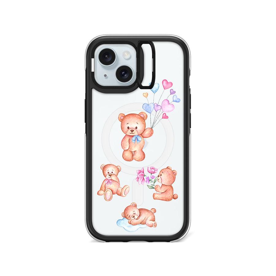 iPhone 15 Teddy Bear Friends Ring Kickstand Case MagSafe Compatible - CORECOLOUR AU