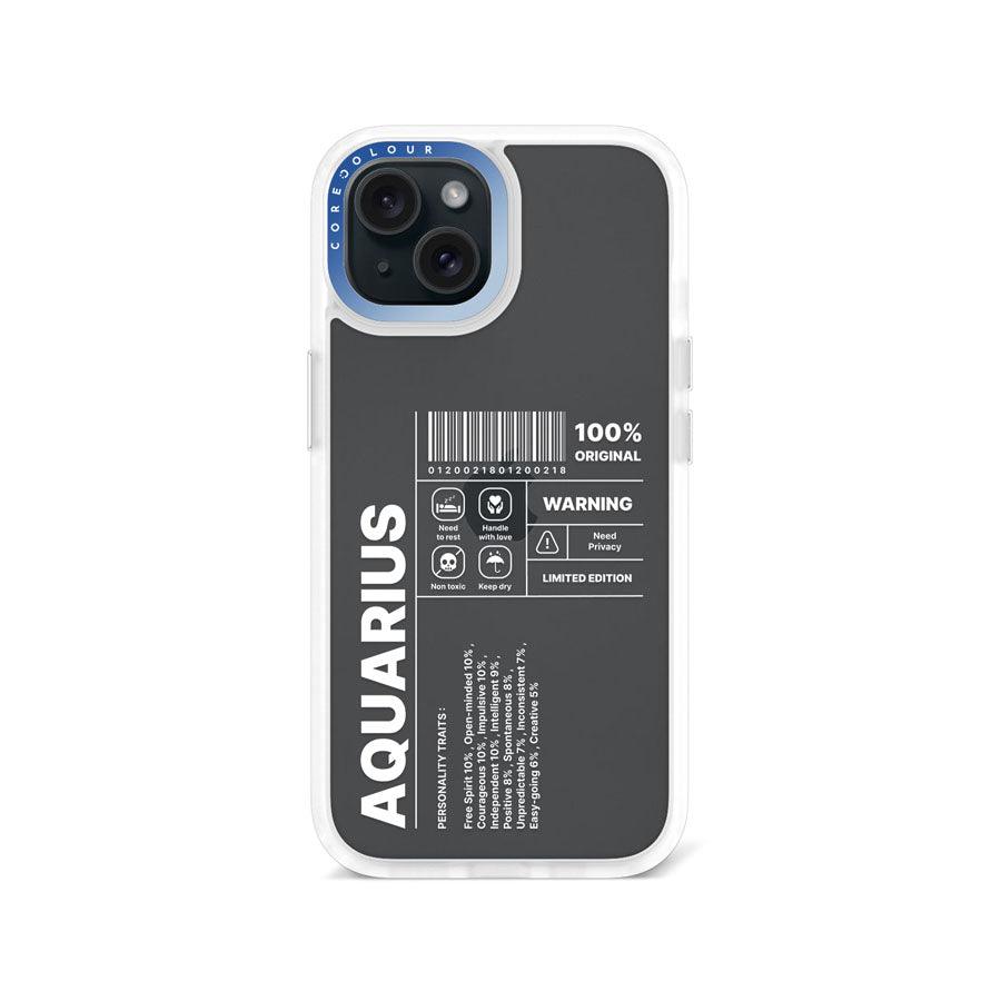 iPhone 15 Warning Aquarius Phone Case - CORECOLOUR AU