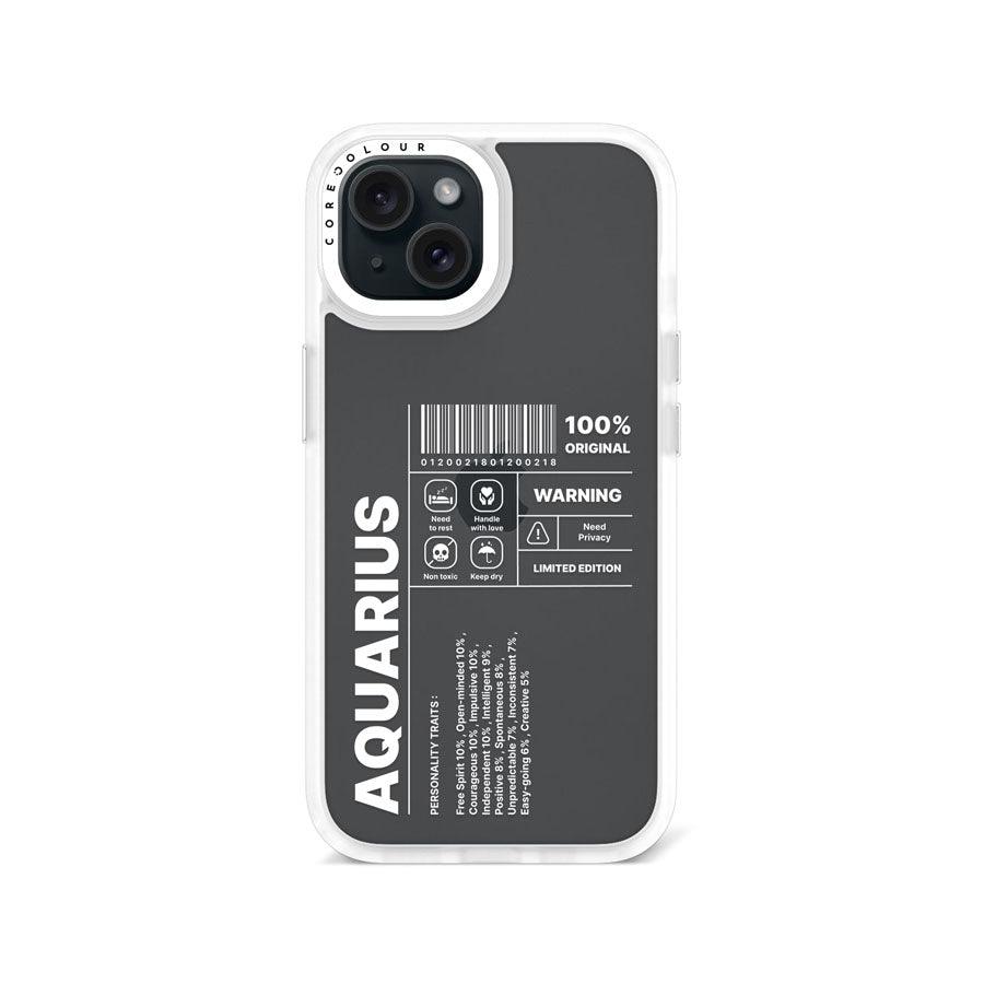 iPhone 15 Warning Aquarius Phone Case - CORECOLOUR AU