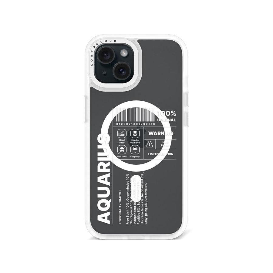 iPhone 15 Warning Aquarius Phone Case MagSafe Compatible - CORECOLOUR AU