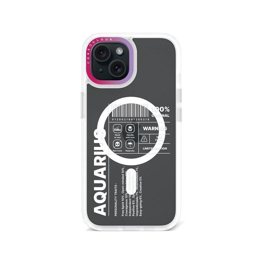 iPhone 15 Warning Aquarius Phone Case MagSafe Compatible - CORECOLOUR AU