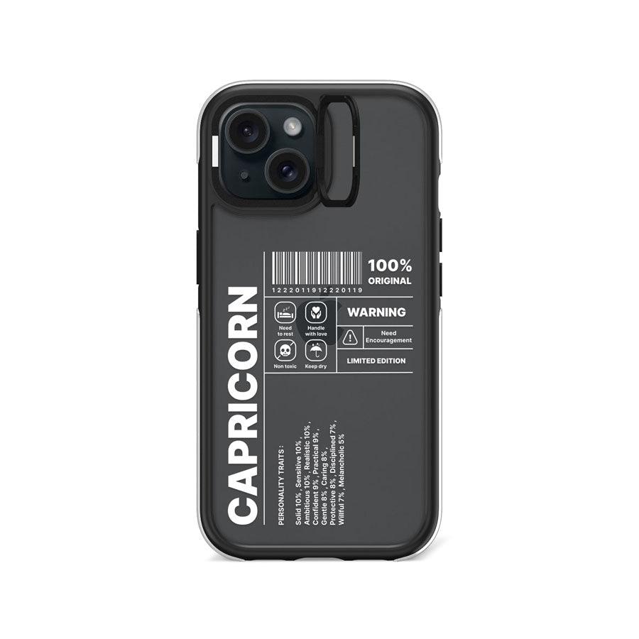 iPhone 15 Warning Capricorn Camera Ring Kickstand Case - CORECOLOUR AU