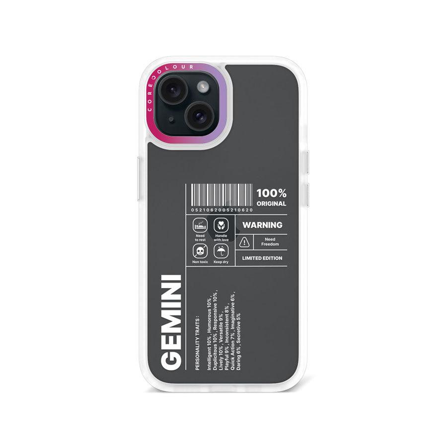 iPhone 15 Warning Gemini Phone Case - CORECOLOUR AU