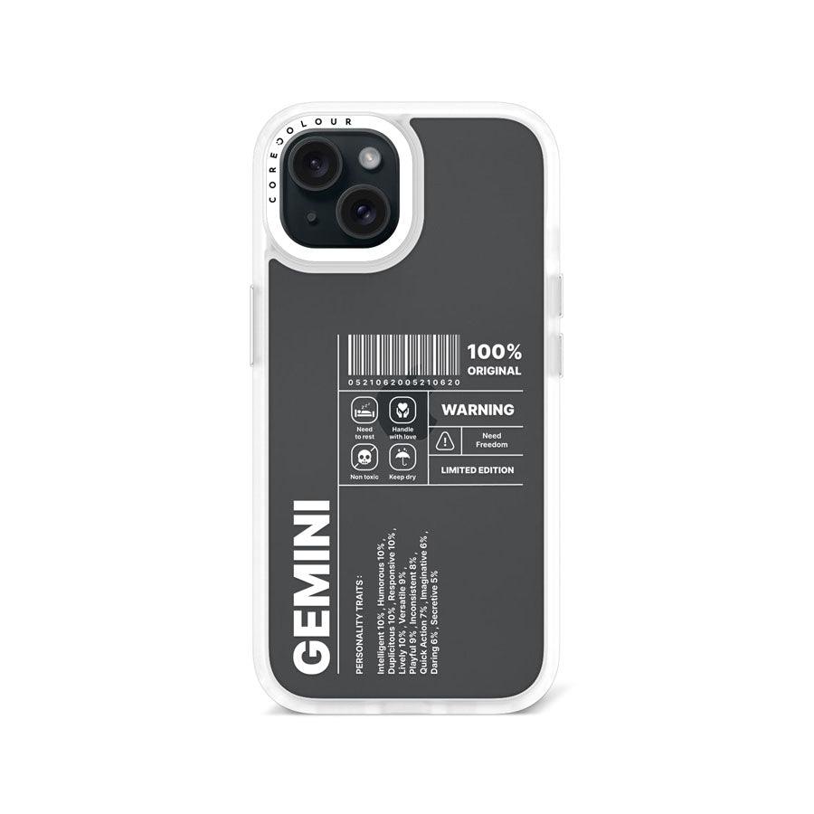 iPhone 15 Warning Gemini Phone Case - CORECOLOUR AU
